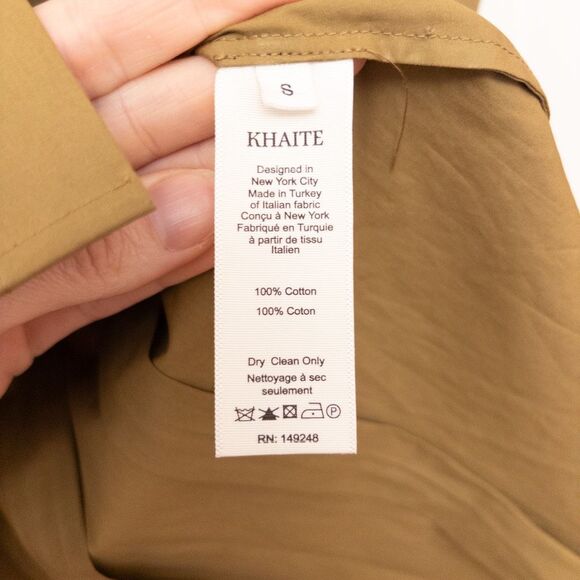 KHAITE The Winnie Dress in Khaki Size Small - Picture 6 of 9
